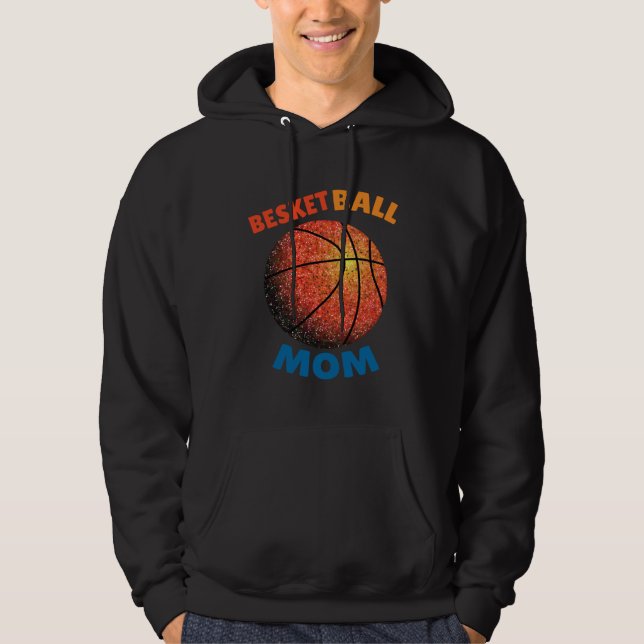 Basketball Senior Mom Torn Paper Twinkle Twinkle Hoodie (Front)