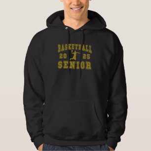 Basketball Senior Night Basketball Senior 2025 Gra Hoodie