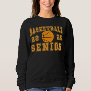 Basketball Senior Night Basketball Senior 2025 Gra Sweatshirt