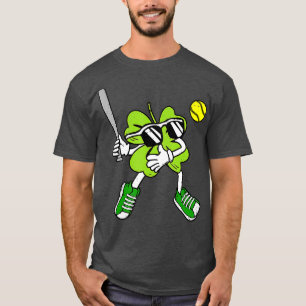 Basketball Shamrock Lucky Clover Irish St Patricks T-Shirt