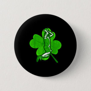 Basketball Shamrock St Patrick's Day Srt Lover Boy 6 Cm Round Badge