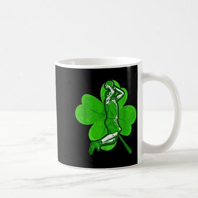 Basketball Shamrock St Patrick's Day Srt Lover Boy Coffee Mug (Right)