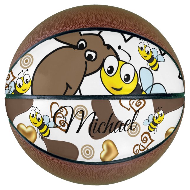 Basketball Sheep Brown Hearts Bumblebee (Front)