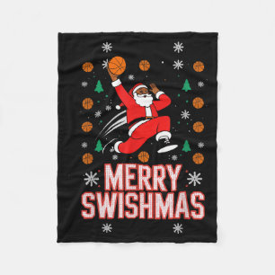 Basketball Shirt Boys Christmas Pajamas Merry Swis Fleece Blanket