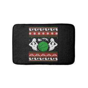 Basketball Shirts - Basketball Christmas Shirt Bath Mat