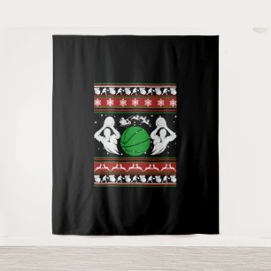 Basketball Shirts - Basketball Christmas Shirt Tapestry