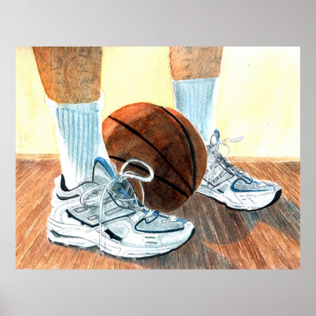 Basketball Shoes Canvas Print (Front)