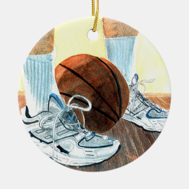 Basketball Shoes Ceramic Tree Decoration (Front)