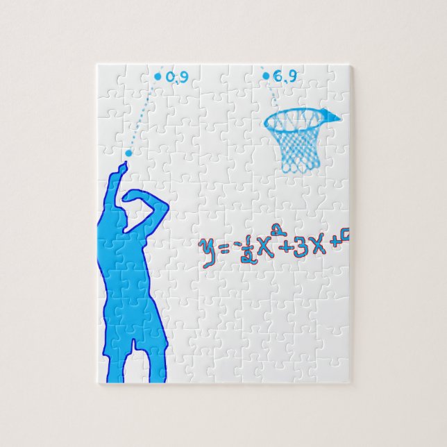 Basketball Shot and Quadratic equation Jigsaw Puzzle (Vertical)