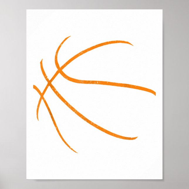 Basketball Silhouette Bball Player Coach Sports Ba Poster (Front)