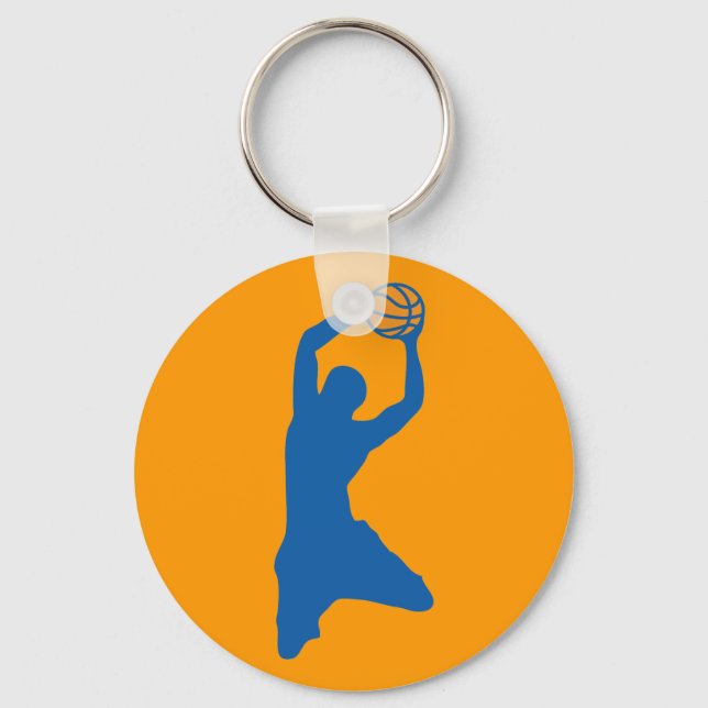 basketball silhouette key ring (Front)