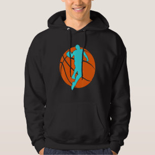 Basketball Silhouette Player Coach Men Women Kids  Hoodie