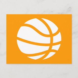 basketball silhouette postcard