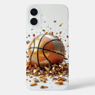Basketball Silver Dunk Shield iPhone 16 Plus Case
