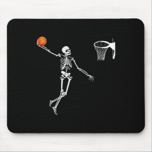 Basketball Skeleton Halloween Art-Dunking Skeleto Mouse Mat
