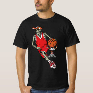 Basketball Skeleton Player Fan Coach Bball Hallowe T-Shirt