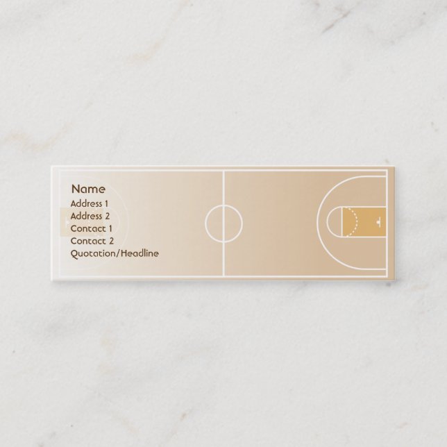 Basketball - Skinny Mini Business Card (Front)