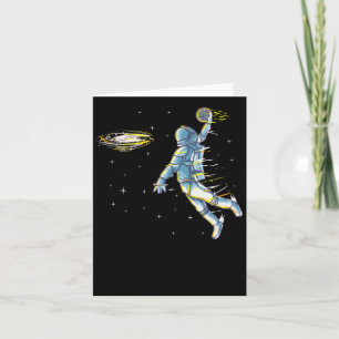 Basketball Slam Dunk Astronaut Space Card