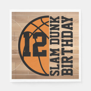 Basketball Slam Dunk Birthday Party Napkin