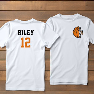Basketball Slam Dunk Custom Name T-Shirt