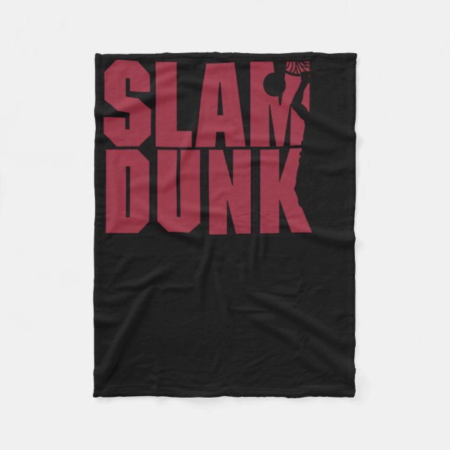 Basketball Slam Dunk  Fleece Blanket (Front)