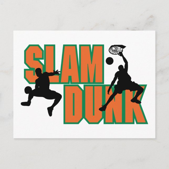 Basketball Slam Dunk Postcard (Front)