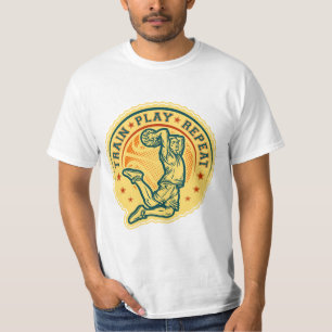 Basketball Slam Dunk Vintage Design T-Shirt