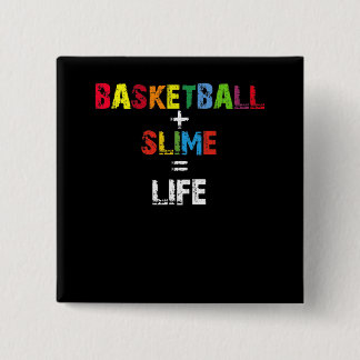 Basketball Slime Life, Girls Basketball Player 15 Cm Square Badge