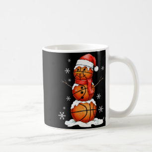 Basketball Snowman Christmas Holiday Srts Xmas Paj Coffee Mug