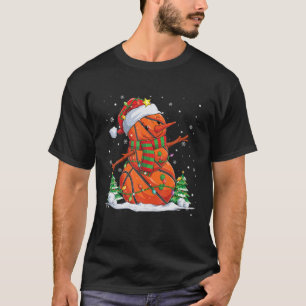 Basketball Snowman Christmas Pajama Sport Balls Me T-Shirt