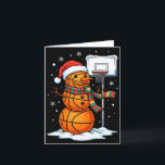 Basketball Snowman Christmas Santa Hat Funny Xmas  Card<br><div class="desc">Basketball Snowman Christmas Santa Hat Funny Xmas Basketball Long Sleeve</div>