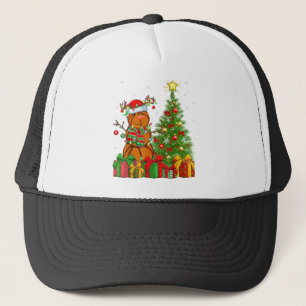 Basketball Snowman Lights Xmas Tree Basketball Chr Trucker Hat