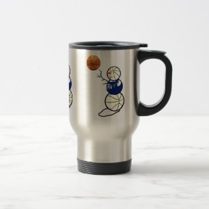 Basketball Snowman Travel Mug
