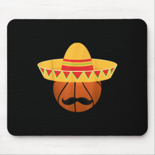 Basketball Sombrero For Cinco De Mayo Fiesta Celeb Mouse Mat
