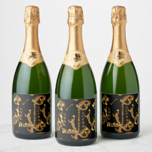 BASKETBALL SPARKLING WINE LABEL