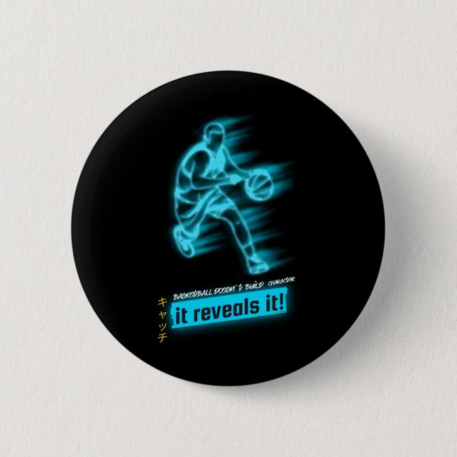 Basketball Spirit  6 Cm Round Badge (Front)