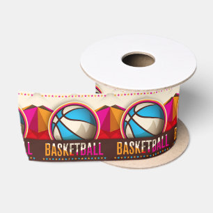 Basketball Sport Ball Game Cool Abstract Satin Ribbon