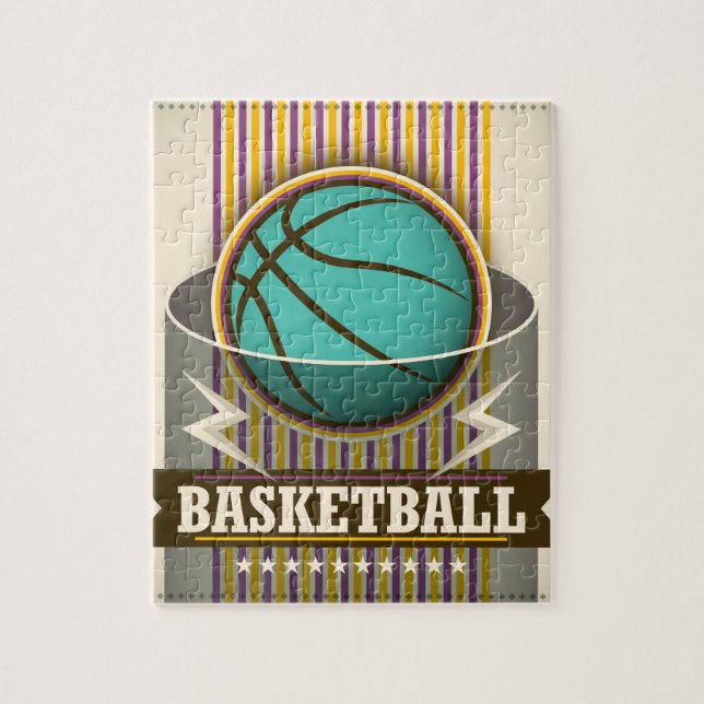 Basketball Sport Ball Game Cool Jigsaw Puzzle (Vertical)