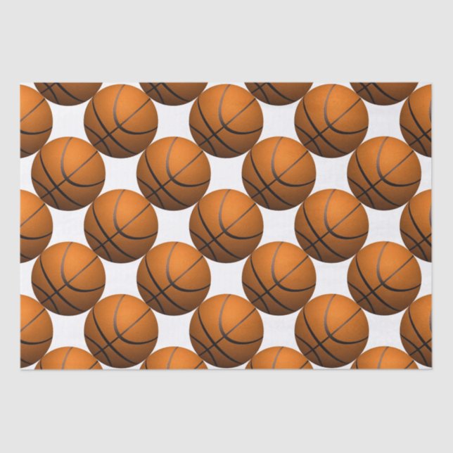 Basketball Sport Design Tissue Paper (Front)