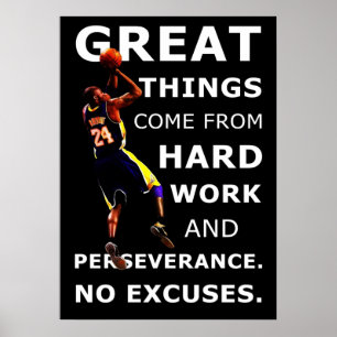 Basketball Sport Motivational Inspirational Quote  Poster