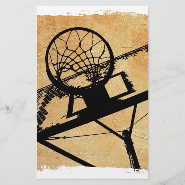 basketball sport pop art stationery (Front)