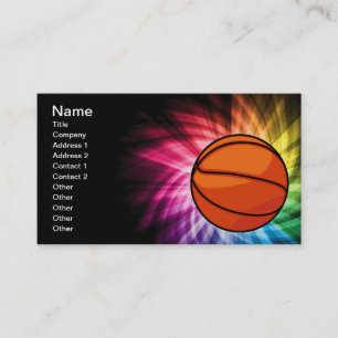 Basketball; Sport; rainbow Business Card