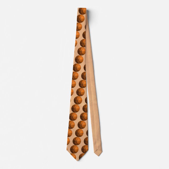Basketball Sport Tan Tie (Front)