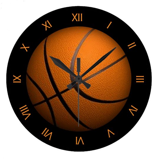 Basketball Sport Wall Clock Zazzle.co.uk