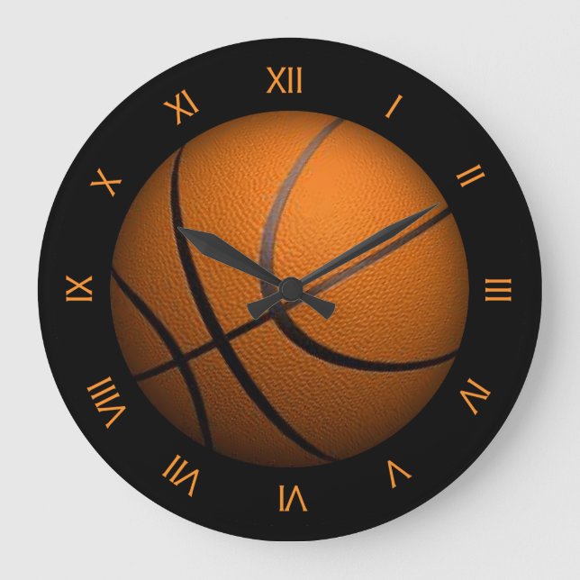 Basketball Sport Wall Clock (Front)