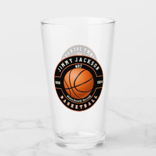 Basketball Sports Beer Pint Soda Glass Drinkware