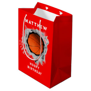 Basketball Sports Birthday Medium Gift Bag