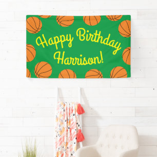 Basketball Sports Birthday Party Banner
