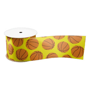Basketball Sports Birthday Party Satin Ribbon