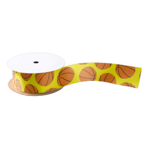 Basketball Sports Birthday Party Satin Ribbon